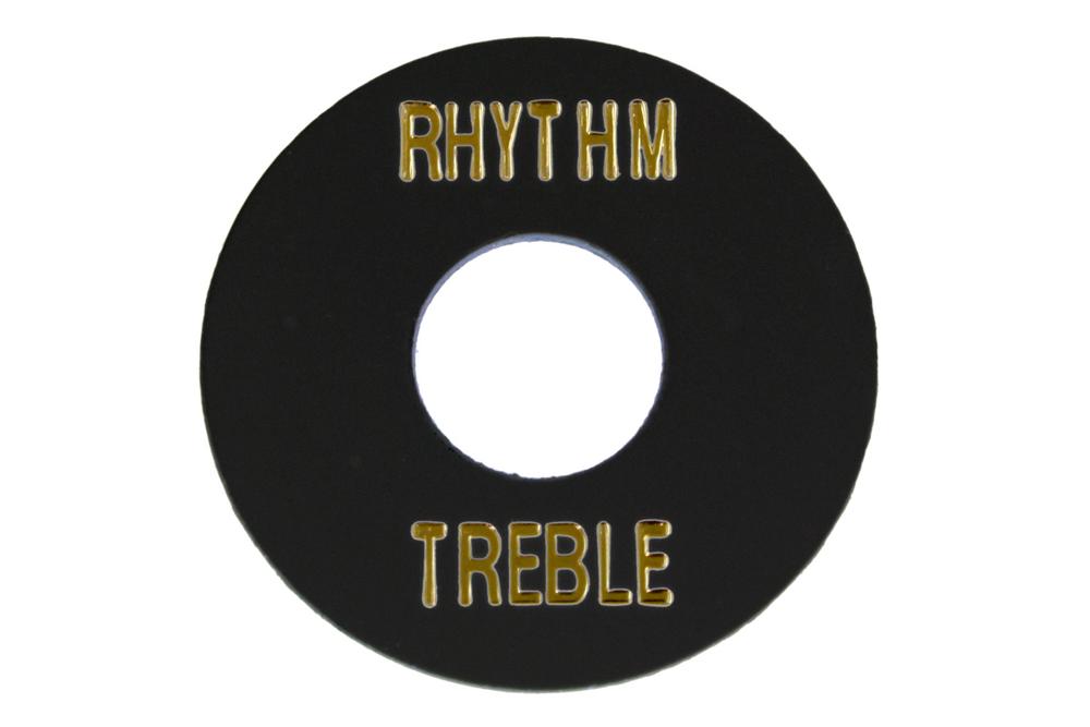 Allparts Rhythm & Treble Switch Ring - Black Plastic