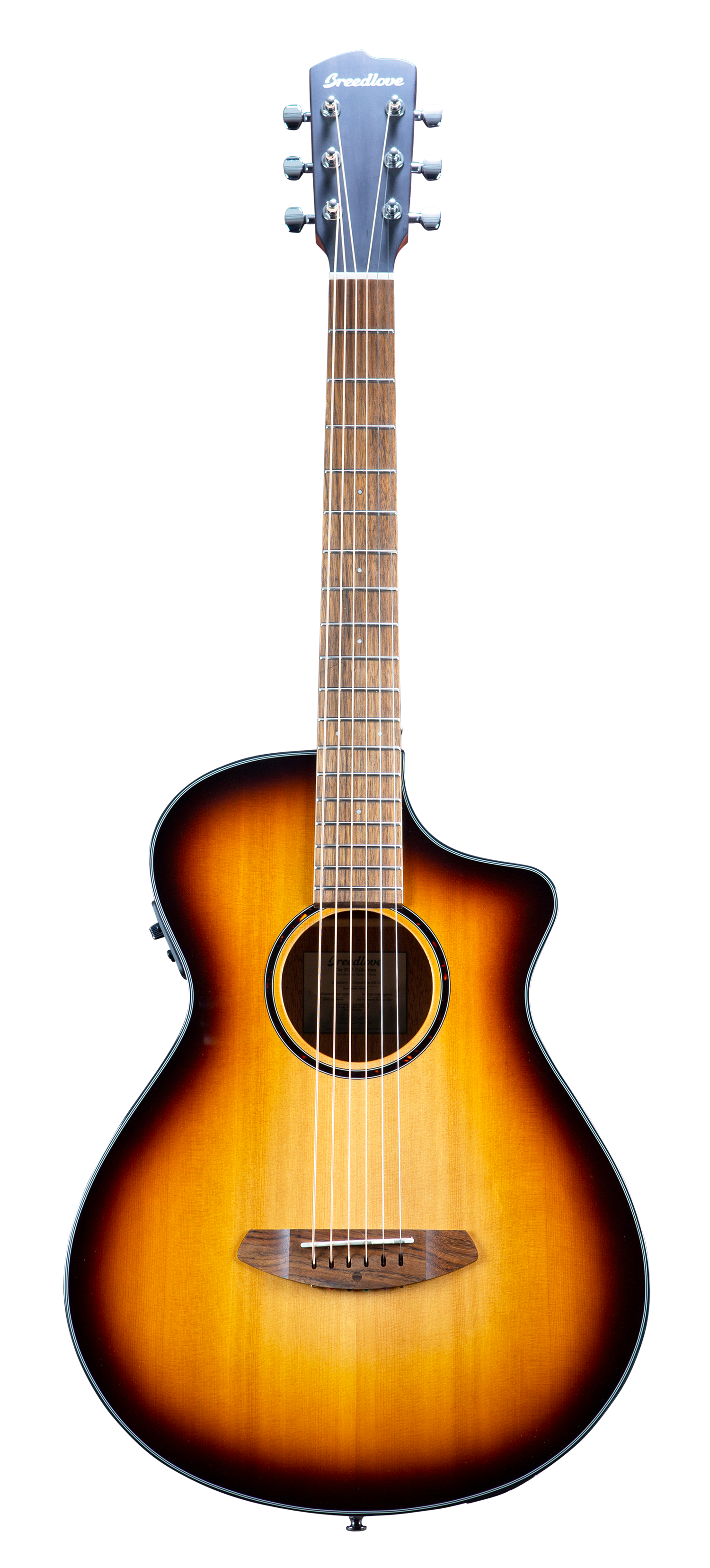 Guitarra acústica-eléctrica Breedlove Discovery S CE de cedro rojo y caoba africana con borde degradado