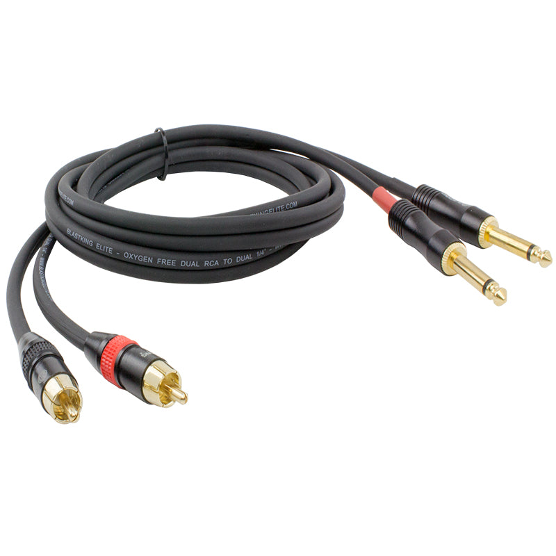 Blastking 20' Dual RCA to Dual 1/4" Mono Cable - 20ft
