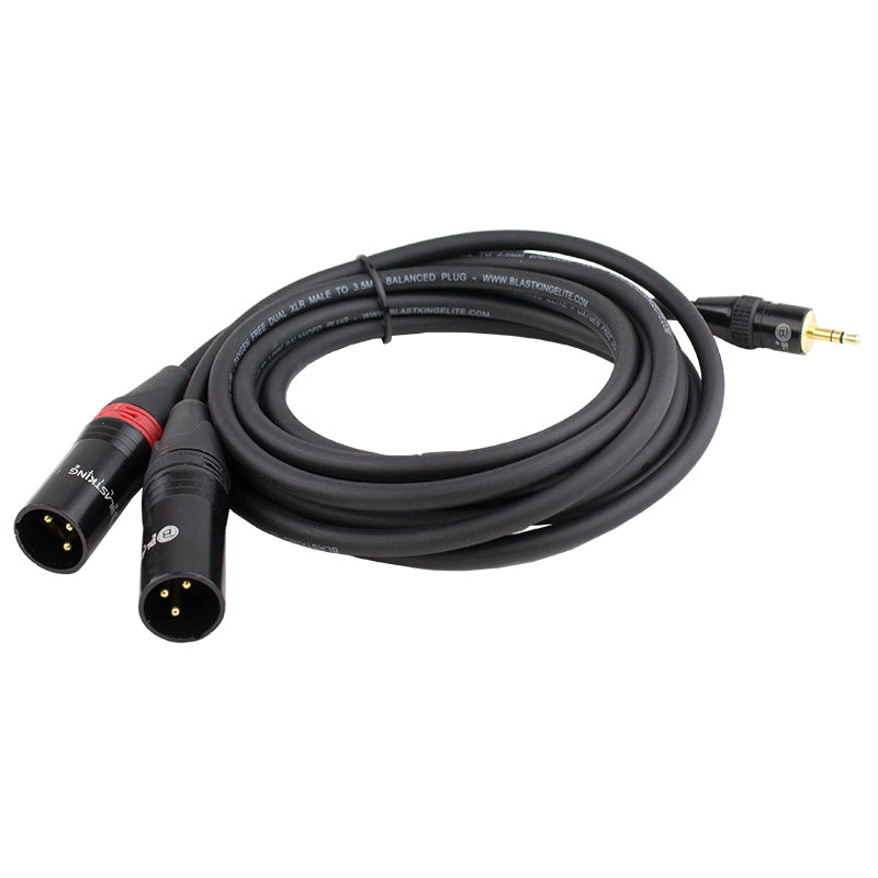 Blastking 6 ft Dual XLR Male to 3.5mm Balanced Plug Cable – C2XLRM35B