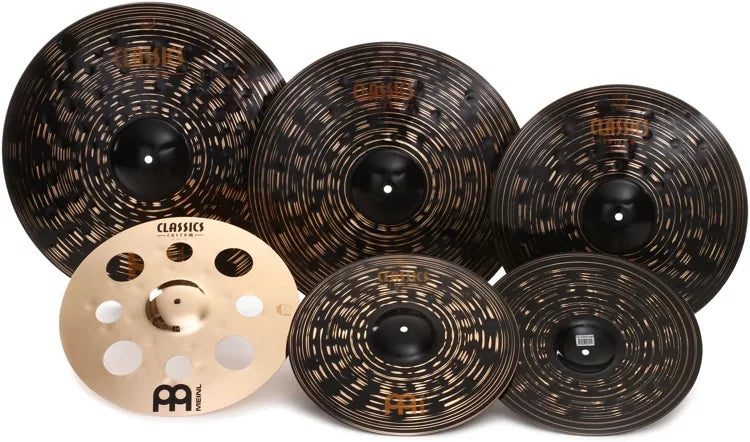 Meinl Cymbals Classics Custom Dark Double Bonus Set 15/18/20/22 Free 16" Trash Crash and Ching Ring