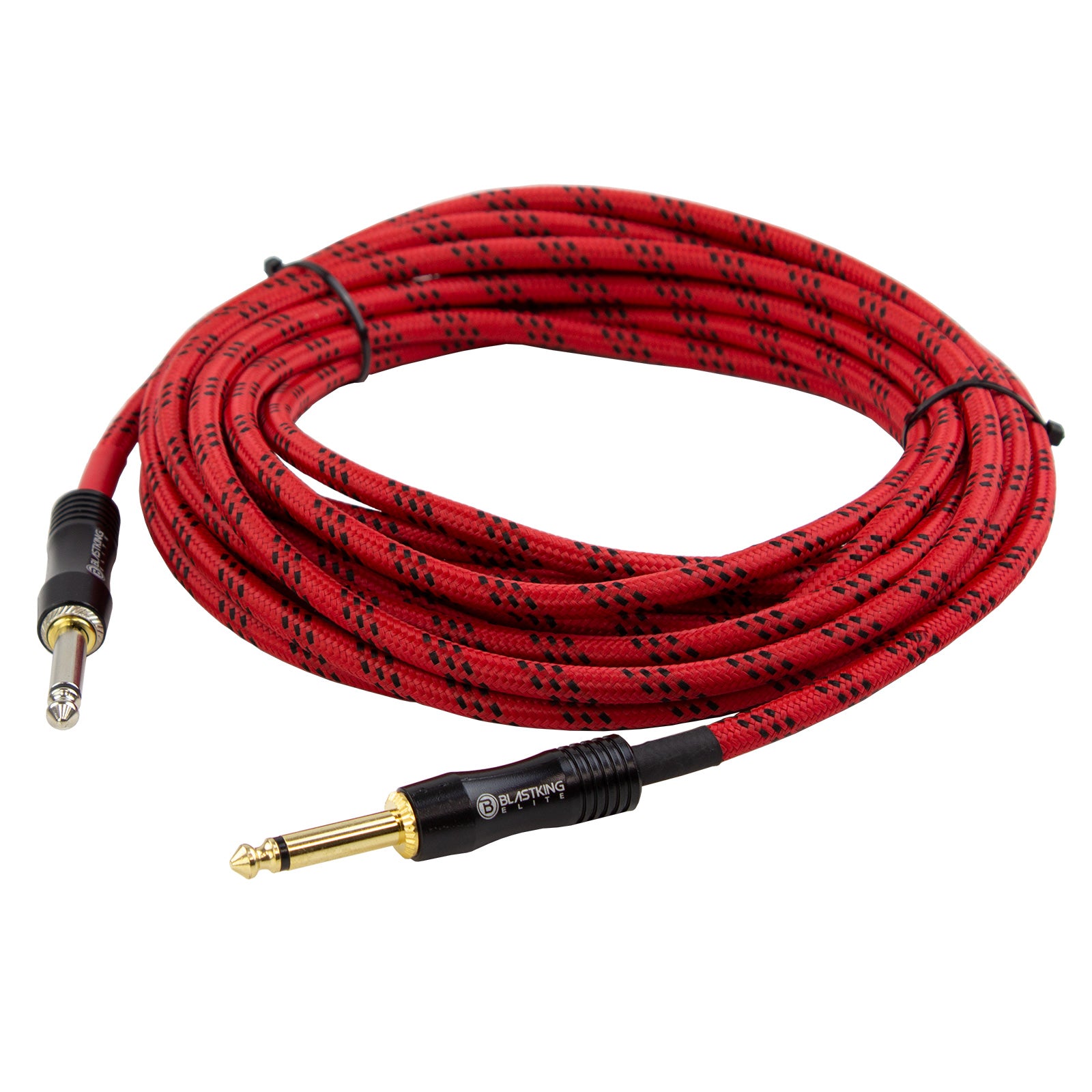 Blastking 20' Static Free Nylon Jacket Noiseless Guitar Cable Red – CGTR-20RB