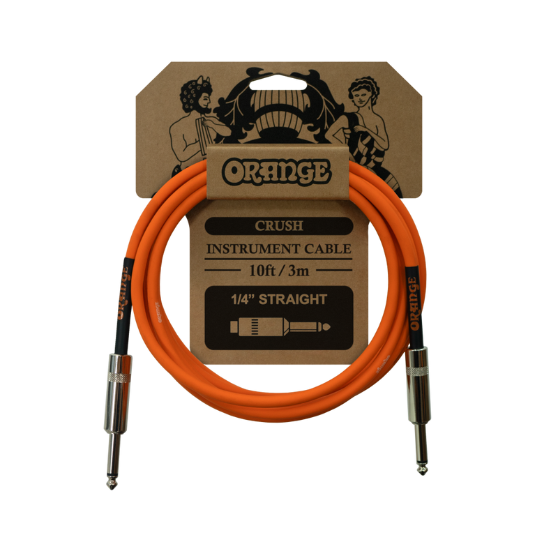 Orange Crush 10' Instrument Cable with Straight to Straight Connector