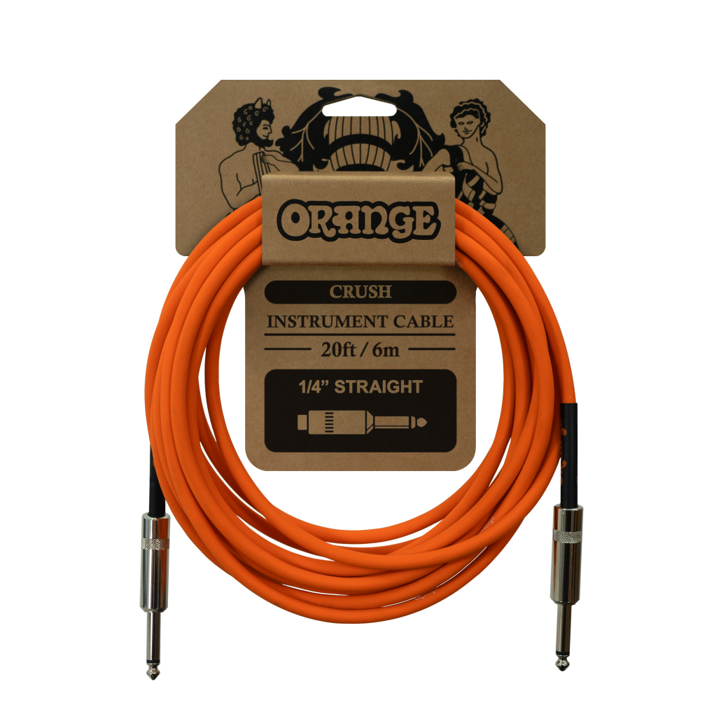 Orange Crush 20' Instrument Cable with Straight to Straight Connector