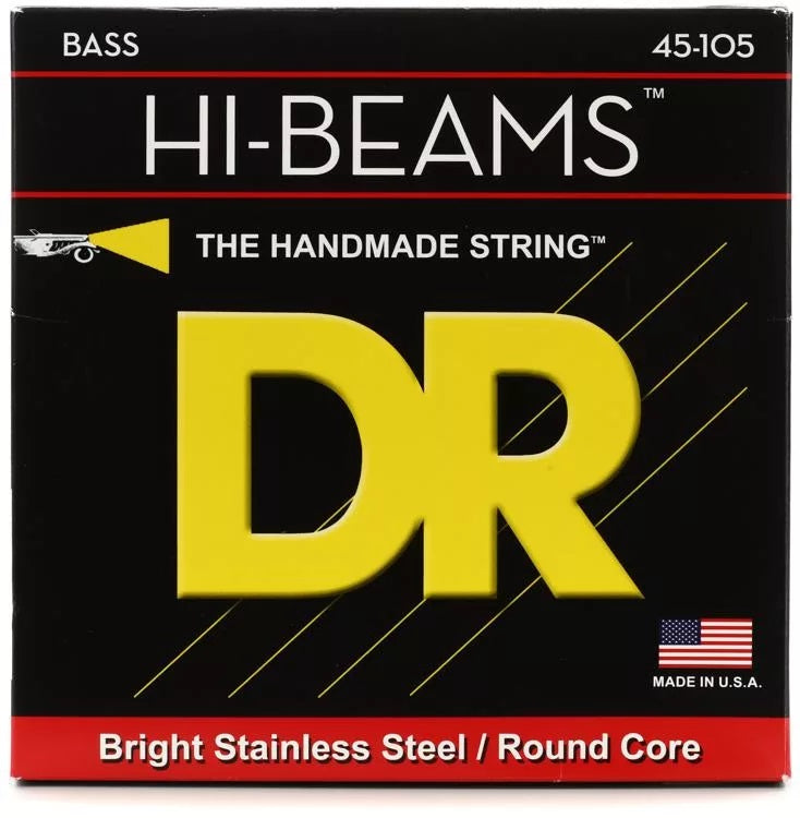 Cuerdas de Bajo de Acero Inoxidable Medianas DR Strings MR-45 Hi-Beam