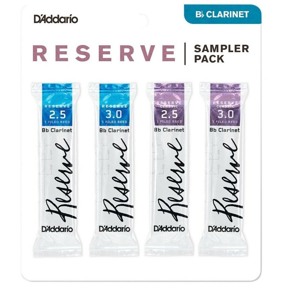 D’Addario Reserve Bb Clarinet Reeds Sampler Pack- #2.5-3