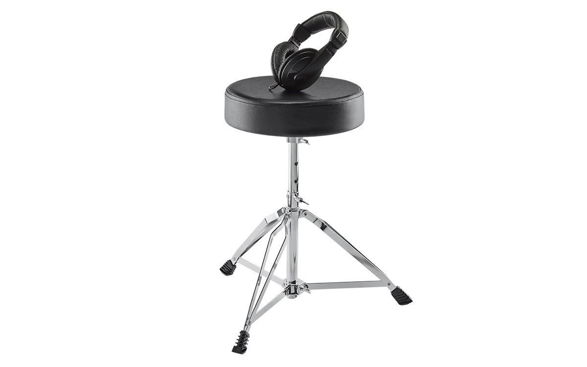 Paquete Esencial de Batería Alesis con Silla de Batería y Paquete Adicional de Auriculares