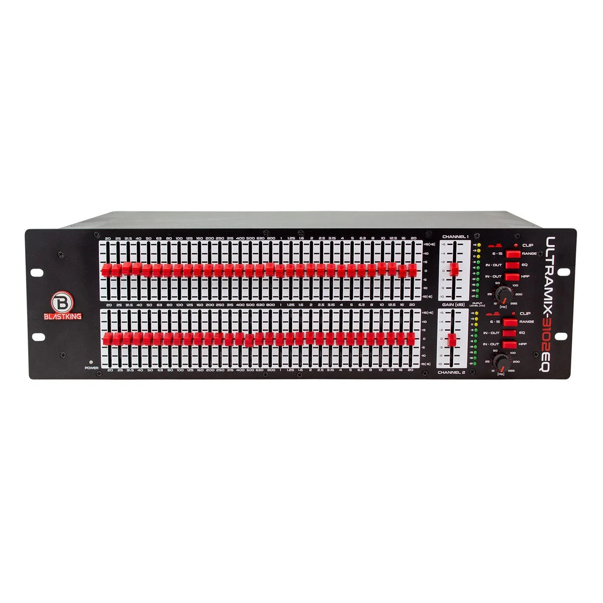 Ecualizador gráfico dual de 31 bandas Blastking – ULTRAMIX3102-EQ