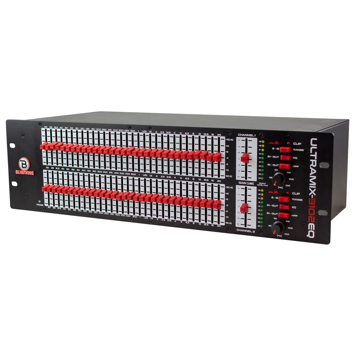 Ecualizador gráfico dual de 31 bandas Blastking – ULTRAMIX3102-EQ