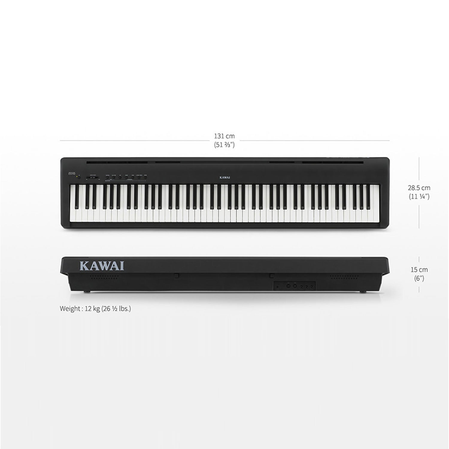 Kawai ES110 88-key Digital Piano with Speakers - Gloss Black