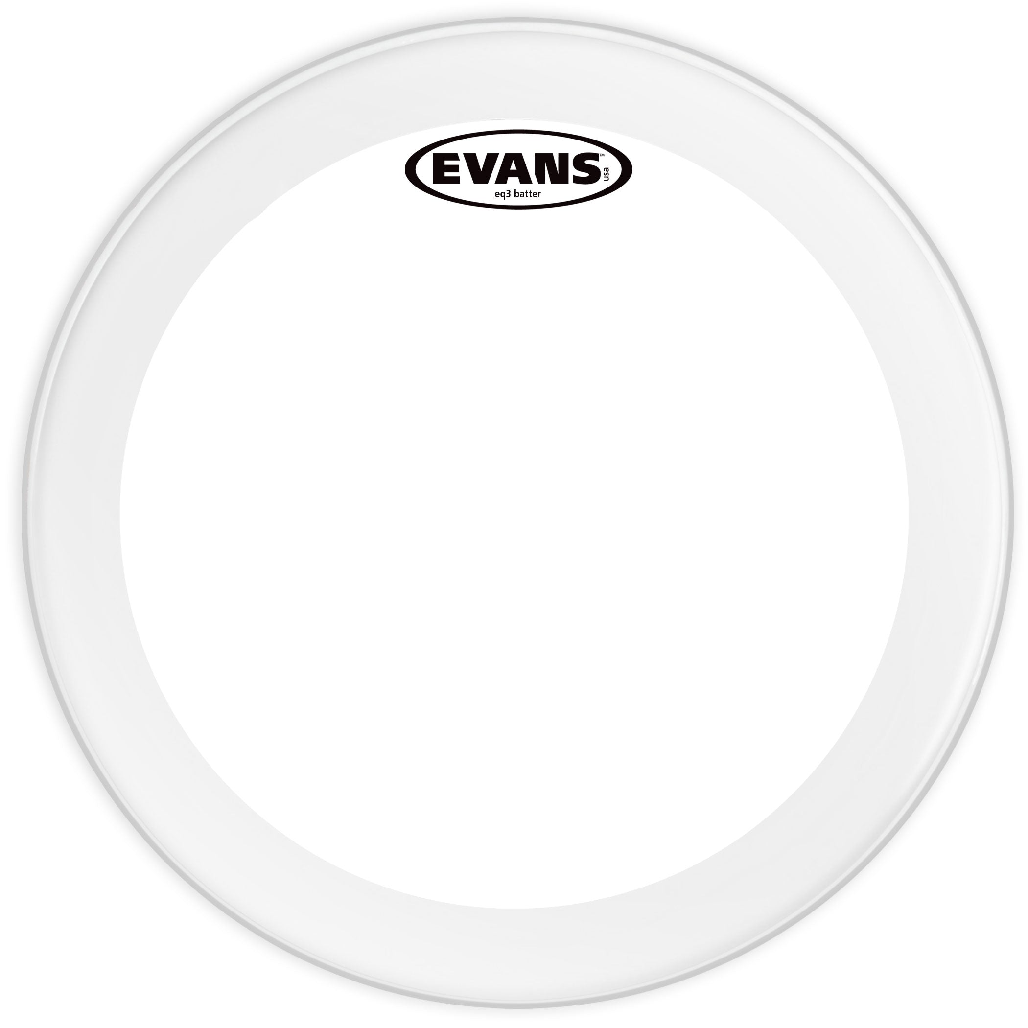 Evans EQ3 2-Ply Clear Bass Drum Batter Head 18 in.