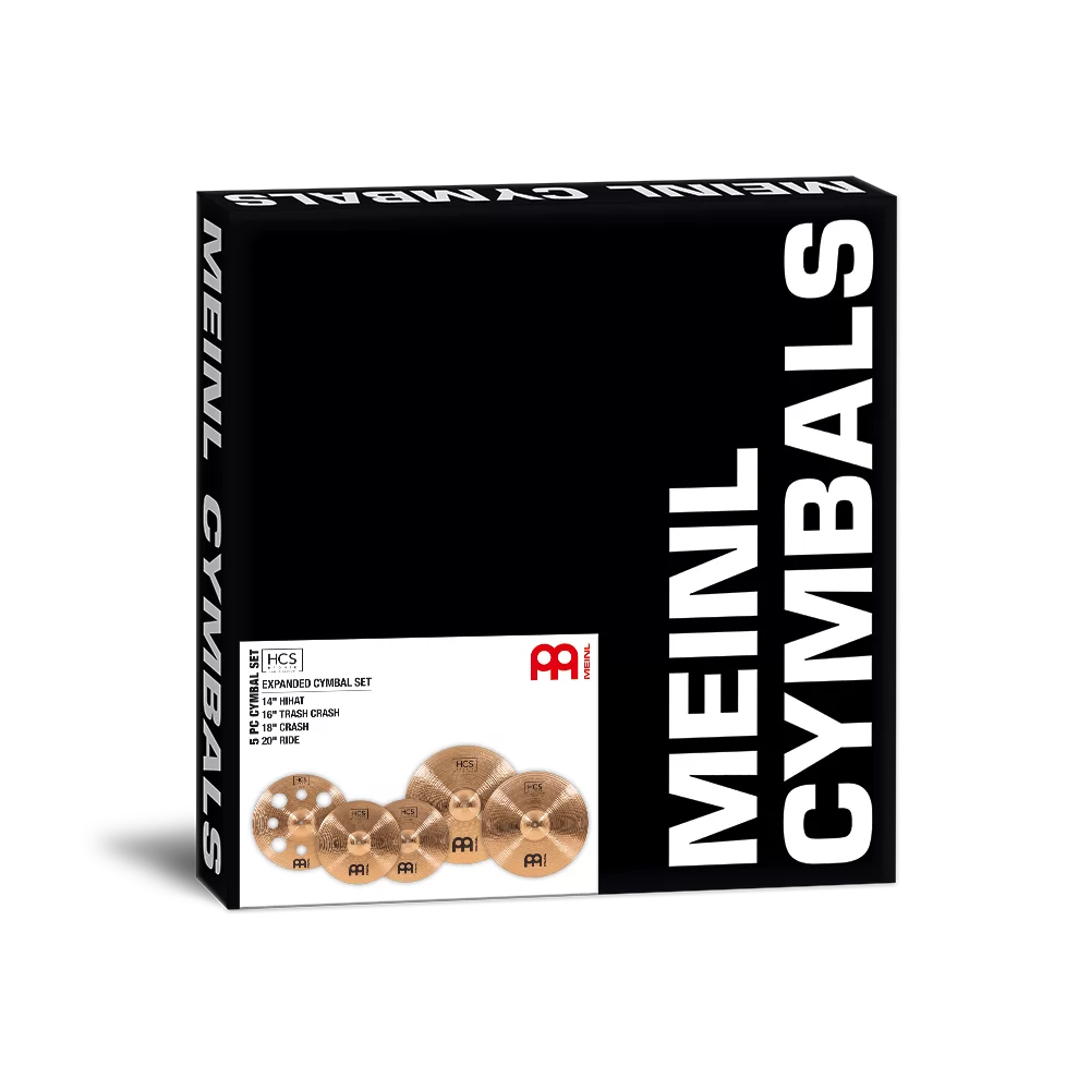 Meinl HCS Bronze Expanded Cymbal Set - 14" Hi-Hats, 16" Trash Crash, 18" Crash and 20" Ride