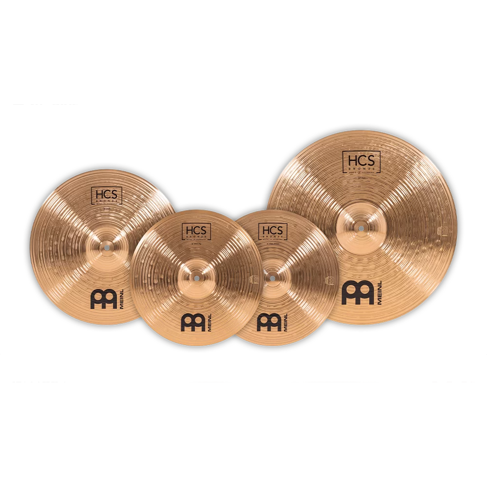 Meinl HCS Bronze Complete Cymbals Set - 14" HiHats, 16" Crash and 20" Ride