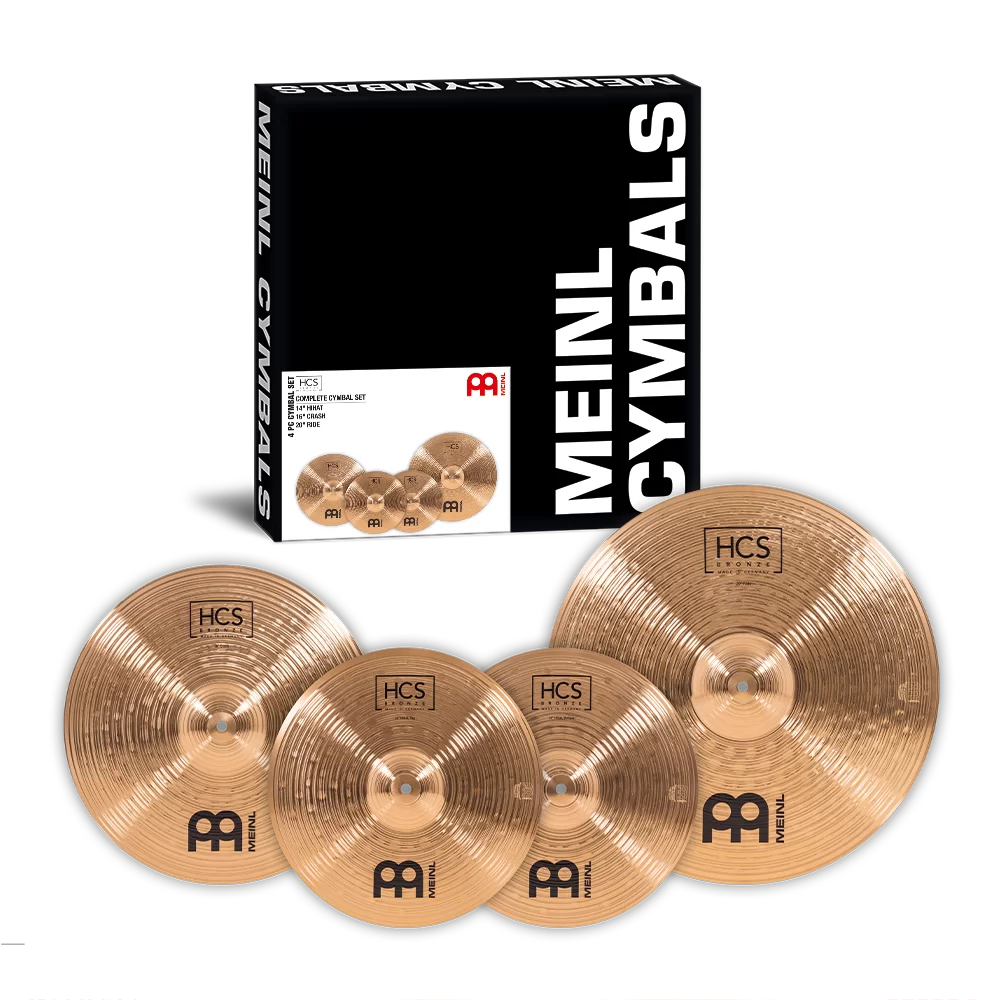 Meinl HCS Bronze Complete Cymbals Set - 14" HiHats, 16" Crash and 20" Ride