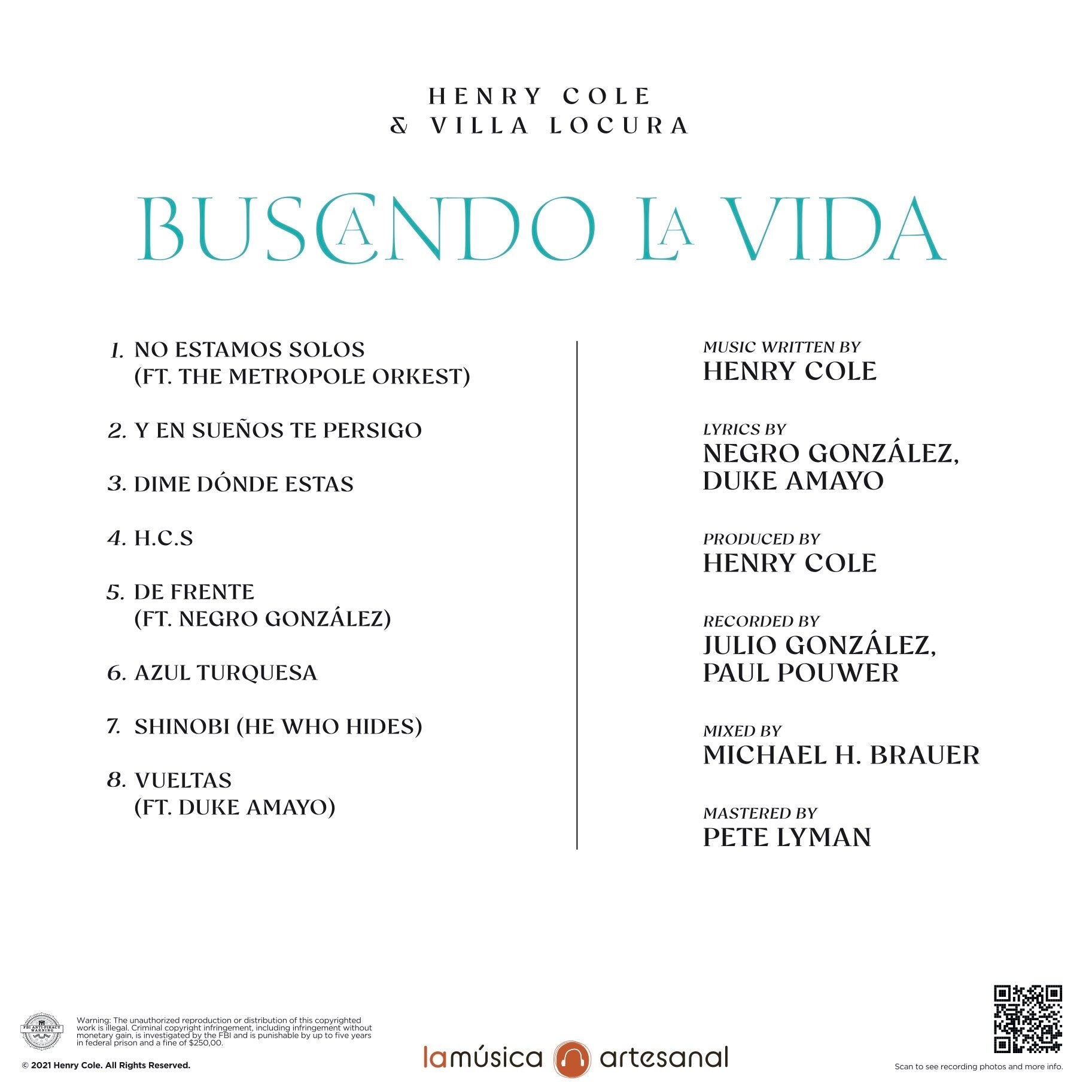 Buscando La Vida - Henry Cole & Villa Locura - CD