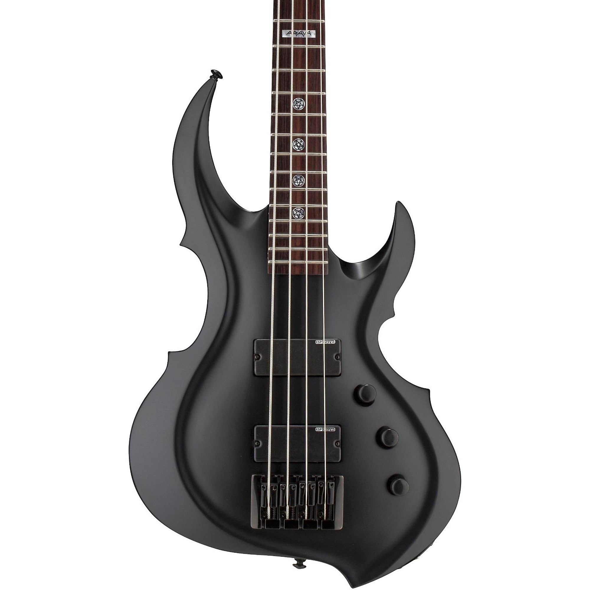 ESP LTD 4 String Tom Araya Signature Electric Bass - Black Satin