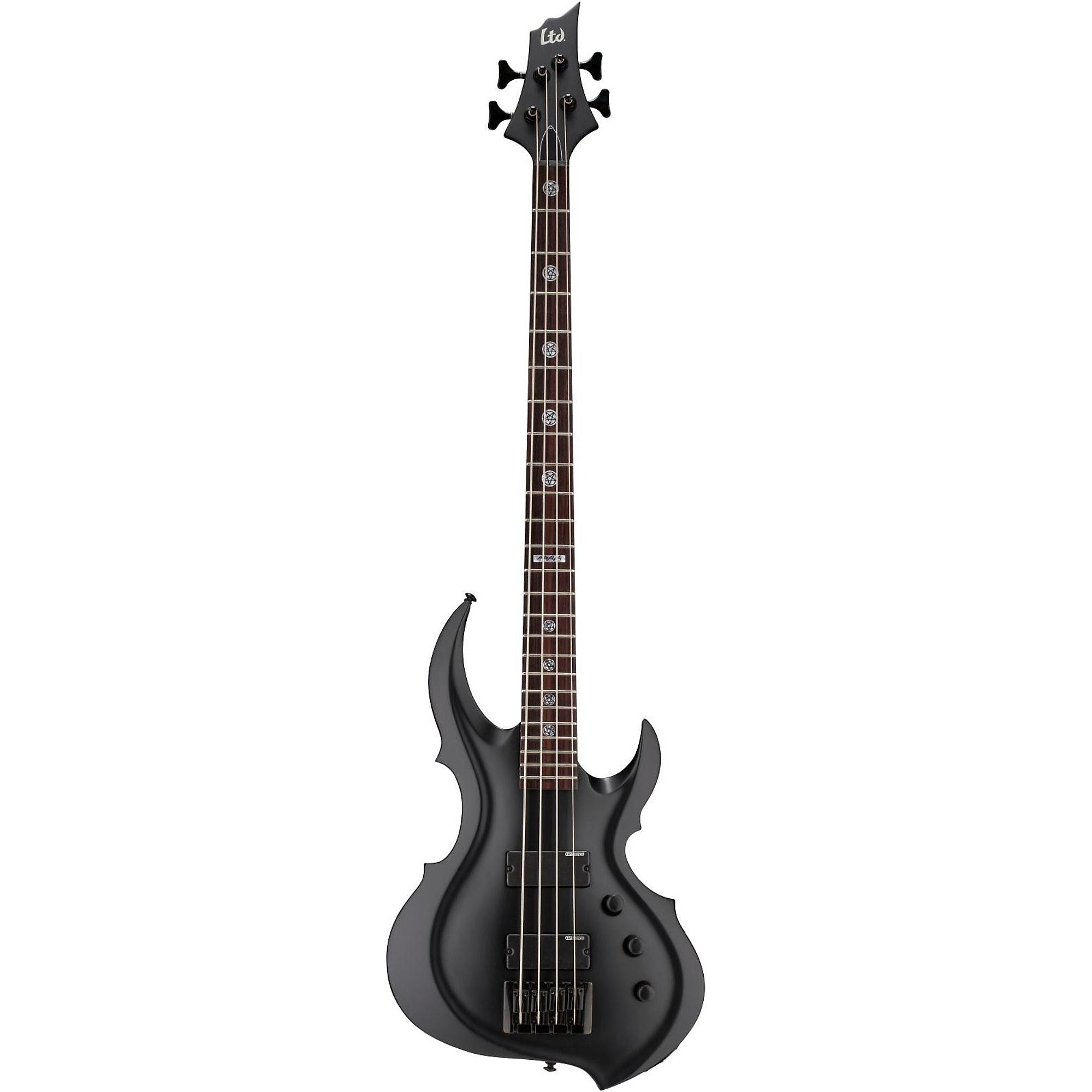 ESP LTD 4 String Tom Araya Signature Electric Bass - Black Satin