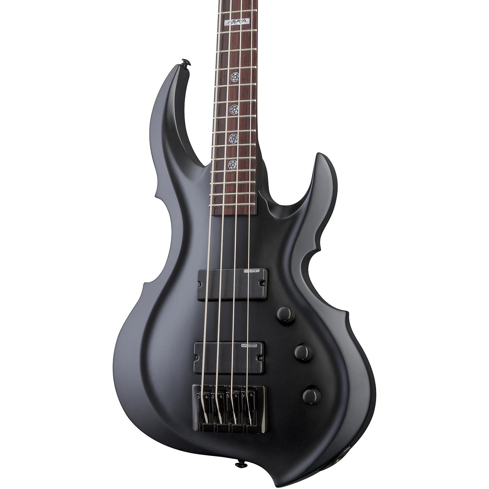 ESP LTD 4 String Tom Araya Signature Electric Bass - Black Satin