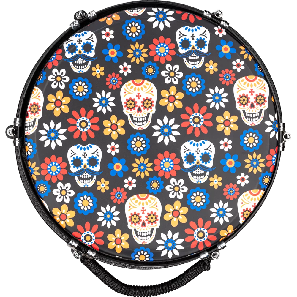 Meinl 12" Jumbo Synthetic Djembe - Day Of The Dead