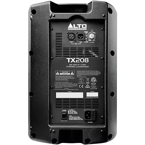 Alto TX208 8" LF Driver 2-Way 300W Powered Loudspeaker