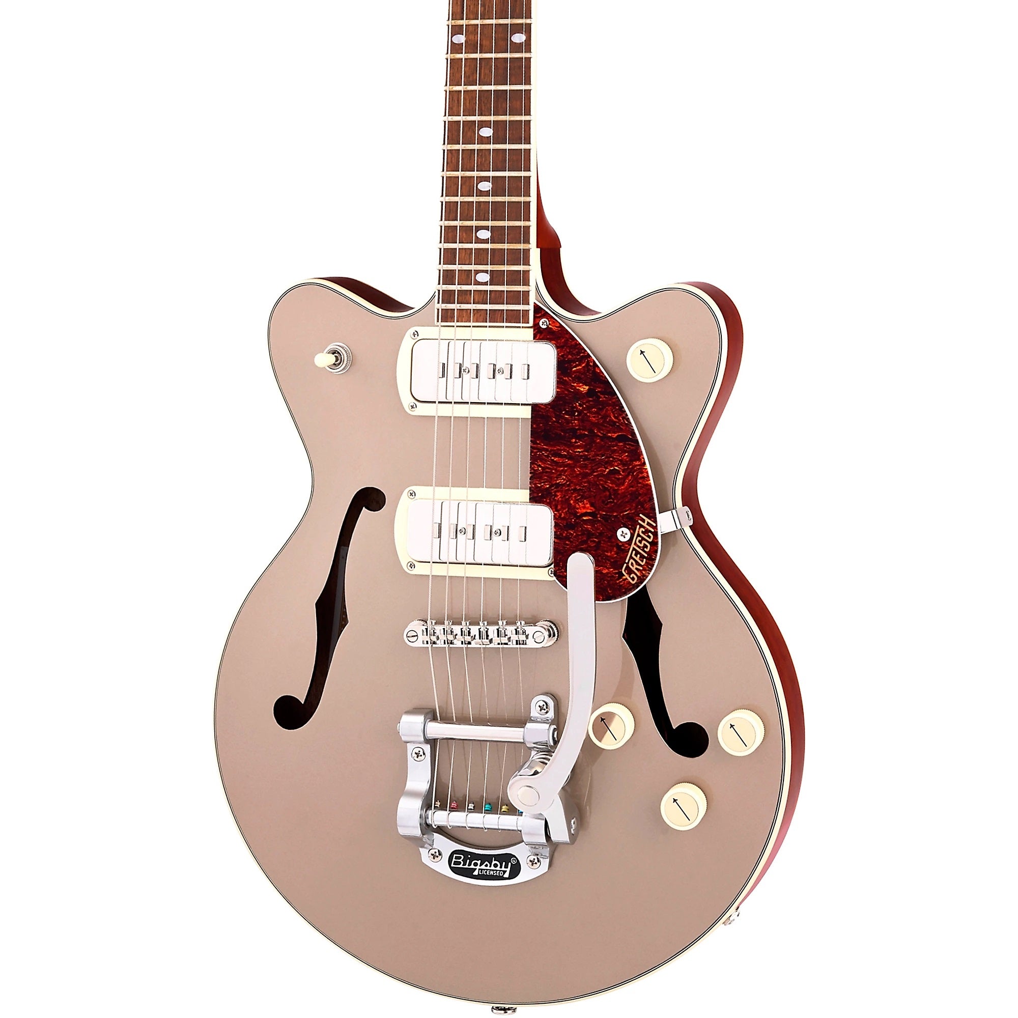 Gretsch G2655T-P90 Streamliner Center Block Jr. Double-Cut W/Bigsby 2-Tone Sahara Metallic