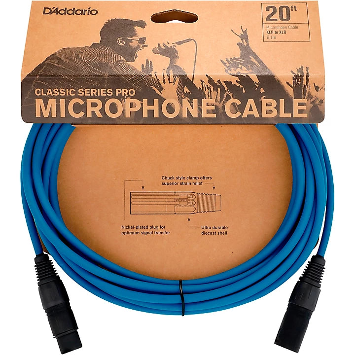 D'Addario Classic Pro Microphone Cable - 20ft