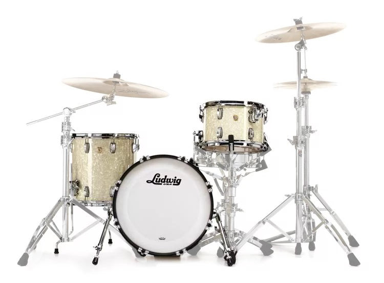 Ludwig Classic Maple Jazzette 3-piece Shell Pack - Vintage White Marine
