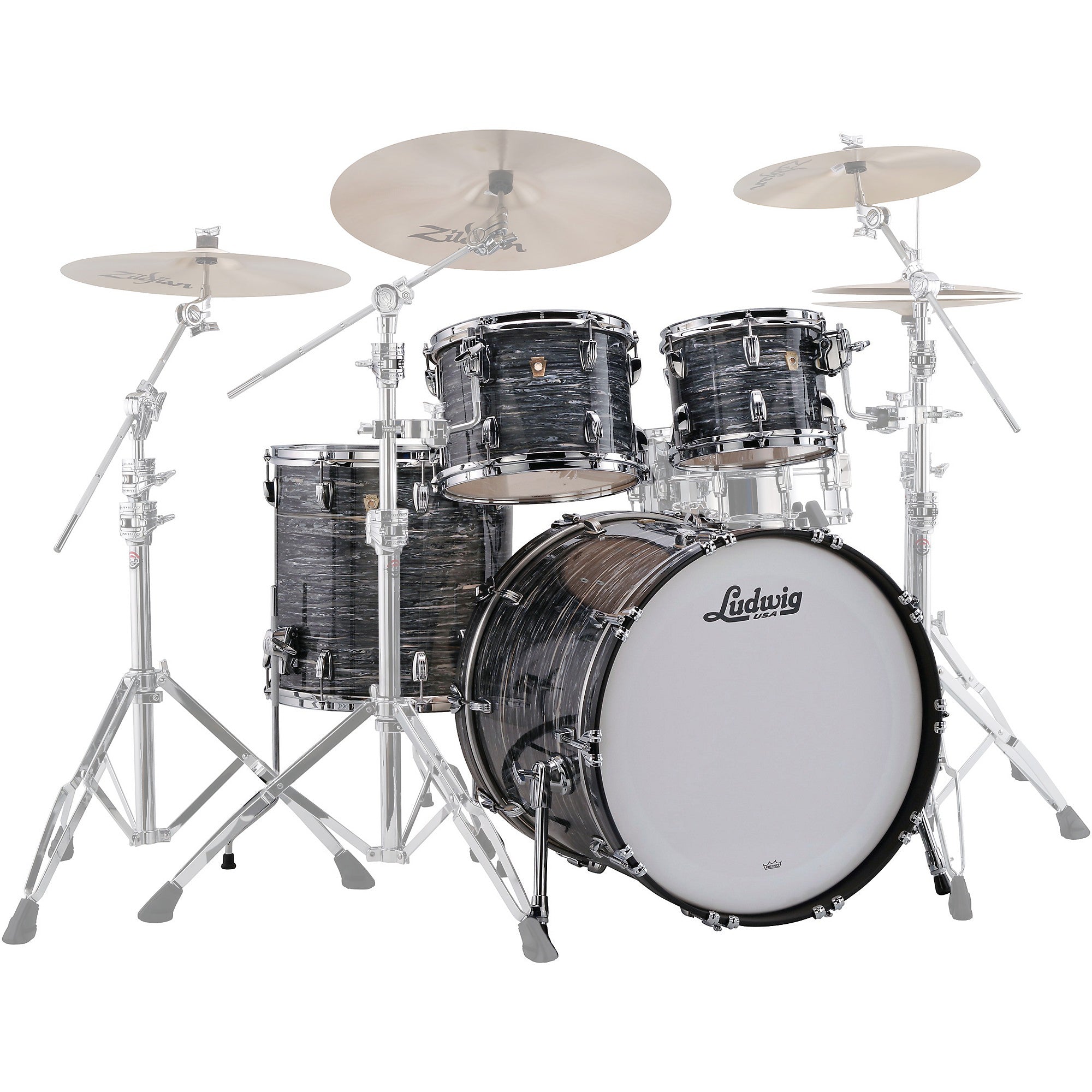 Ludwig Classic Maple 4-Pc Shell Pack - Vintage Black Oyster
