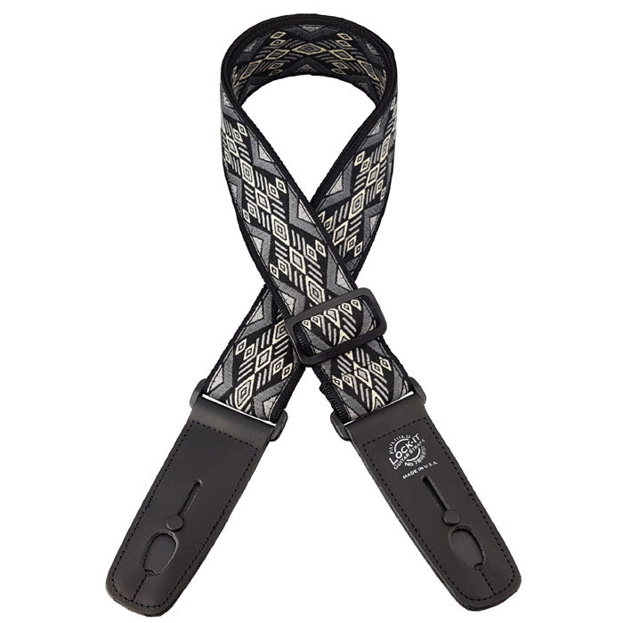 Lock-it Straps Retro Vintage Series Jacquard With Locking Ends - Carbon Canyon