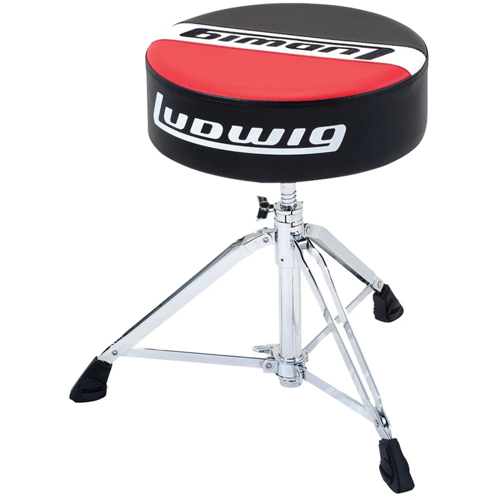 Ludwig Atlas Classic Round Drum Throne - Red/Black