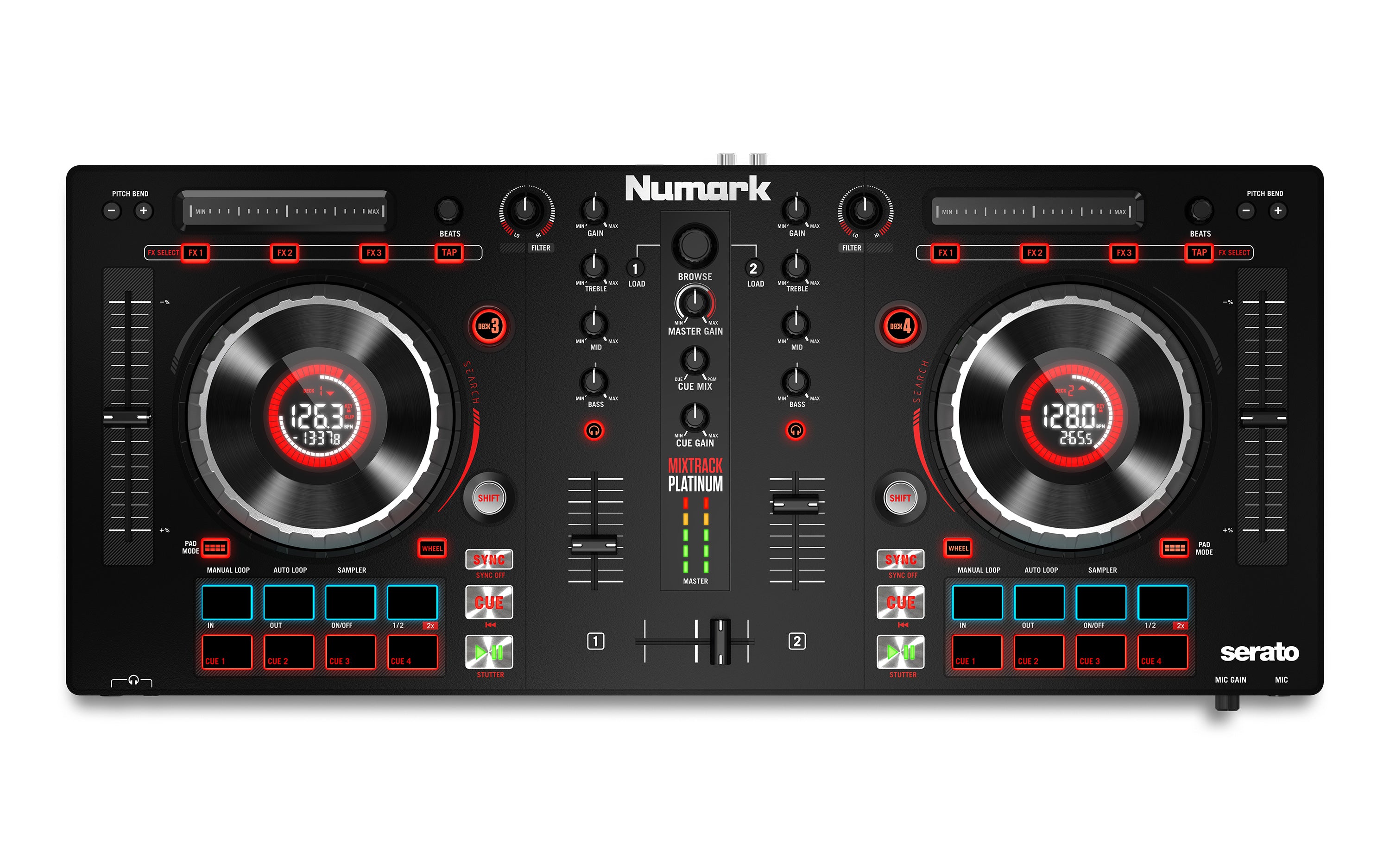 Mixtrack Platinum Controlador DJ con pantalla Jog Wheel