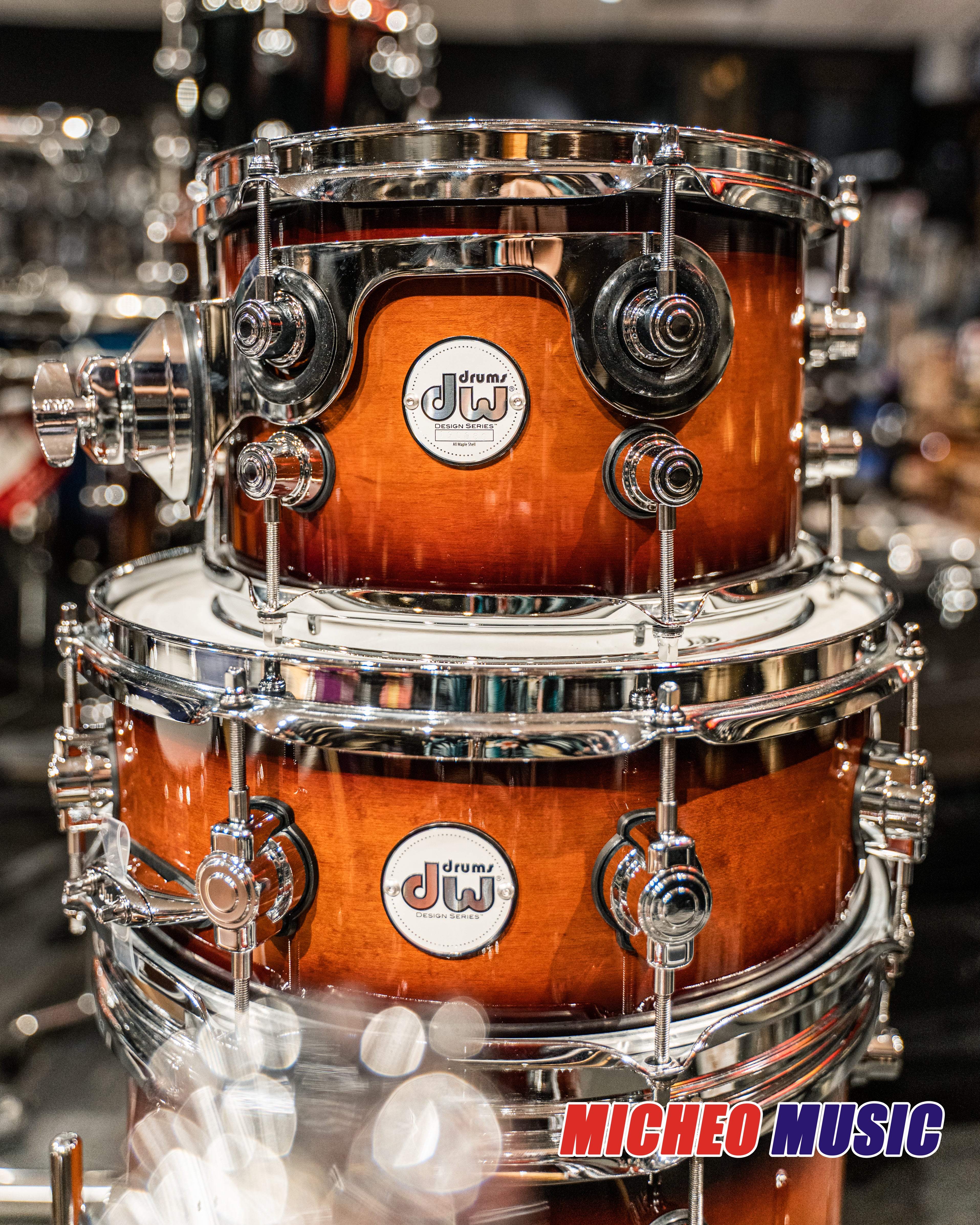 DW Design Series Mini-Pro 4 Piece Shell Pack - Tobacco Burst