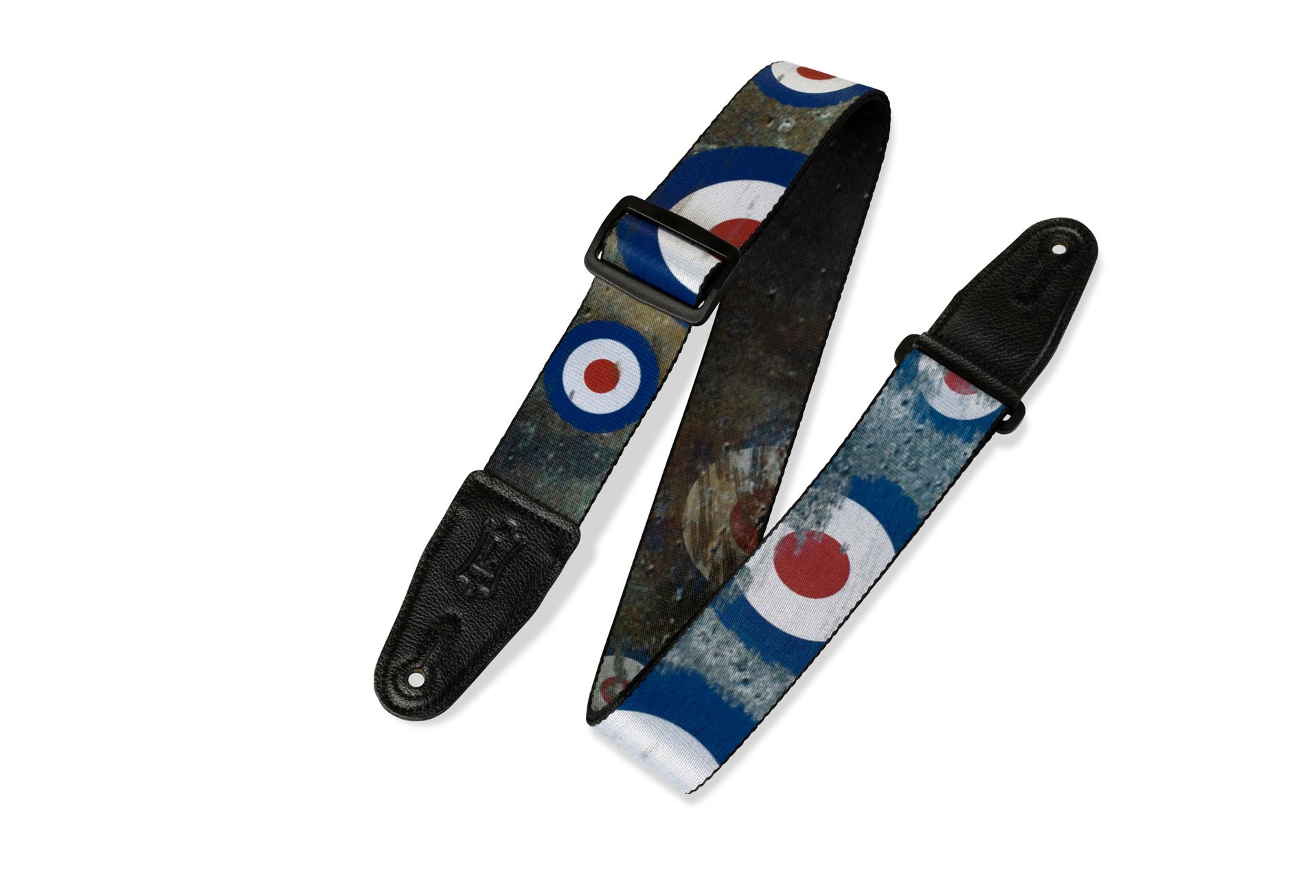 Levy's 2" Wide Polyester Guitar Strap Target Pattern