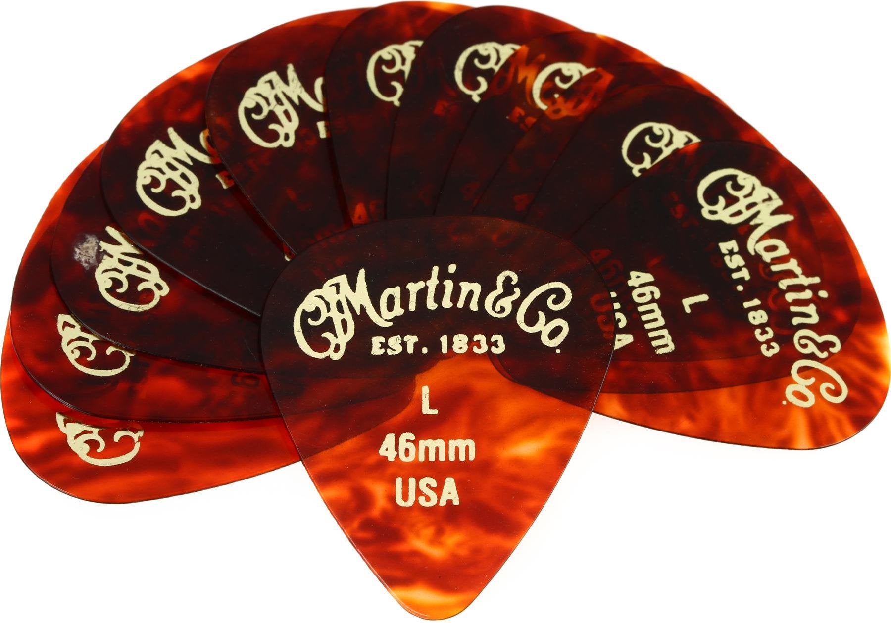 Martin #1 Standard 351 Guitar Pick Pack - Light 0.46mm (12-pack)