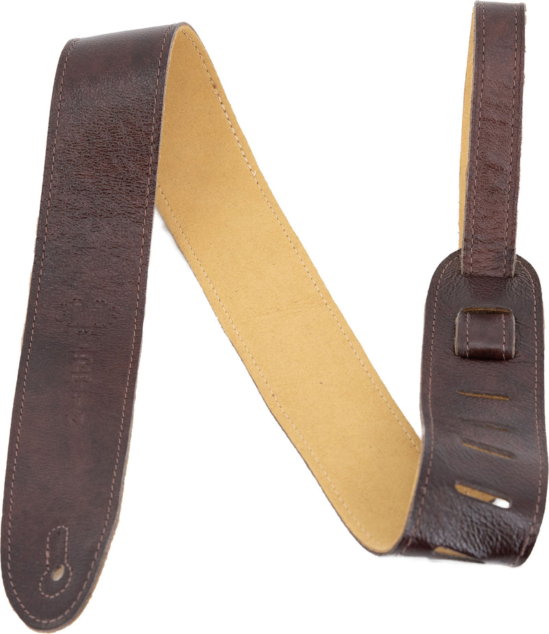 Martin Guitars 18A0100 Soft Leather Guitar Bass Strap, 2'' Width, 36.5'' - 49'' Length