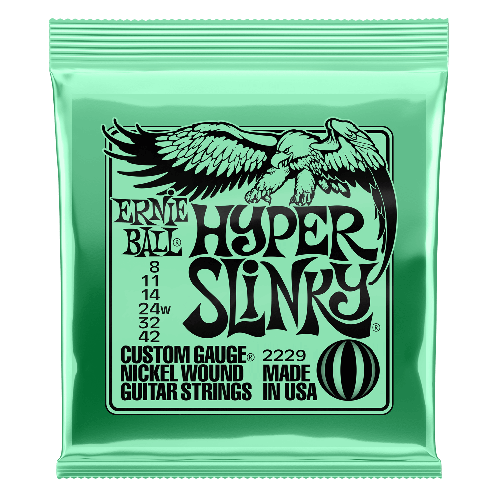 Cuerdas de guitarra eléctrica Ernie Ball 8-42 Hyper Slinky de níquel enrollado