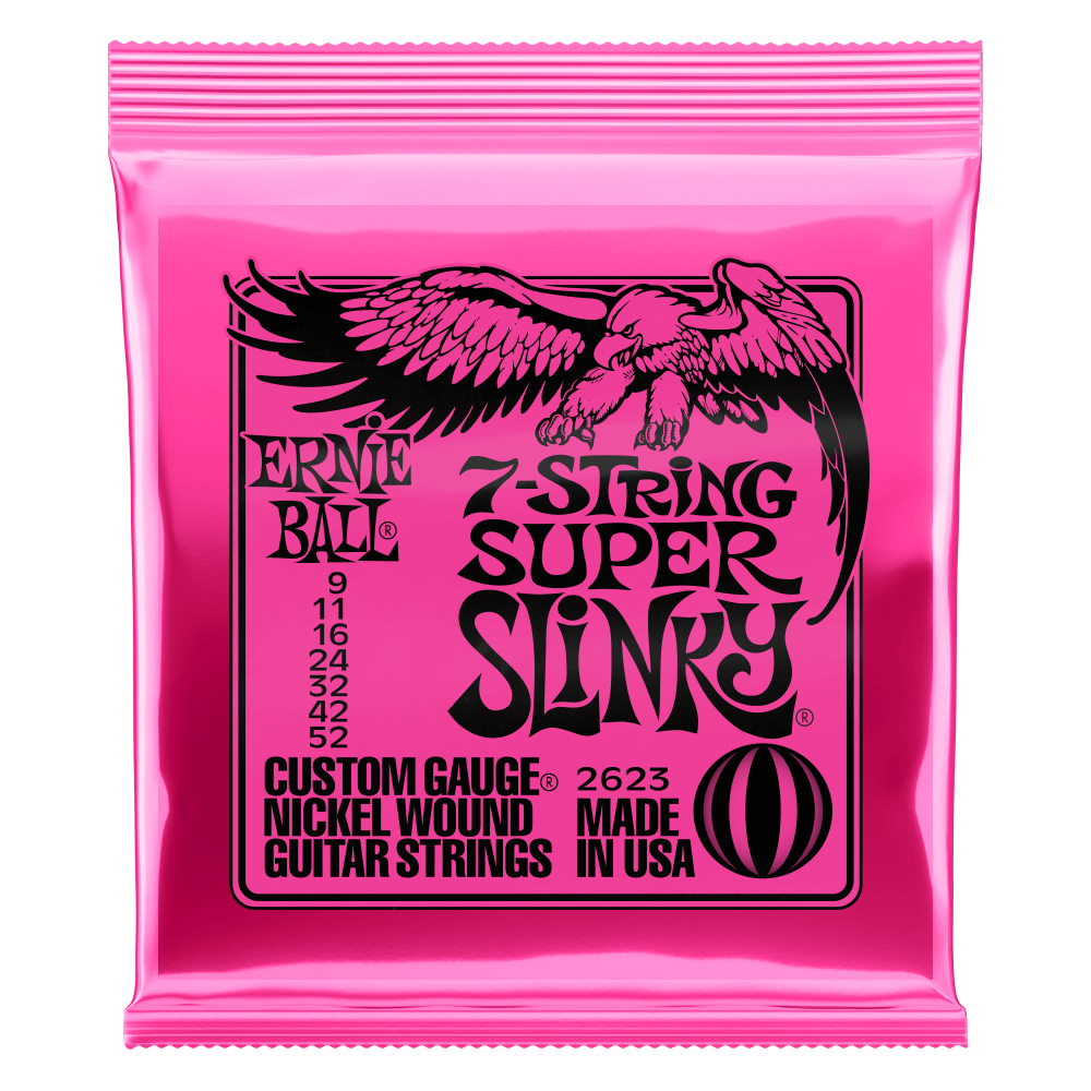 Ernie Ball 2623 Juego de Cuerdas de 7 Cuerdas Super Slink