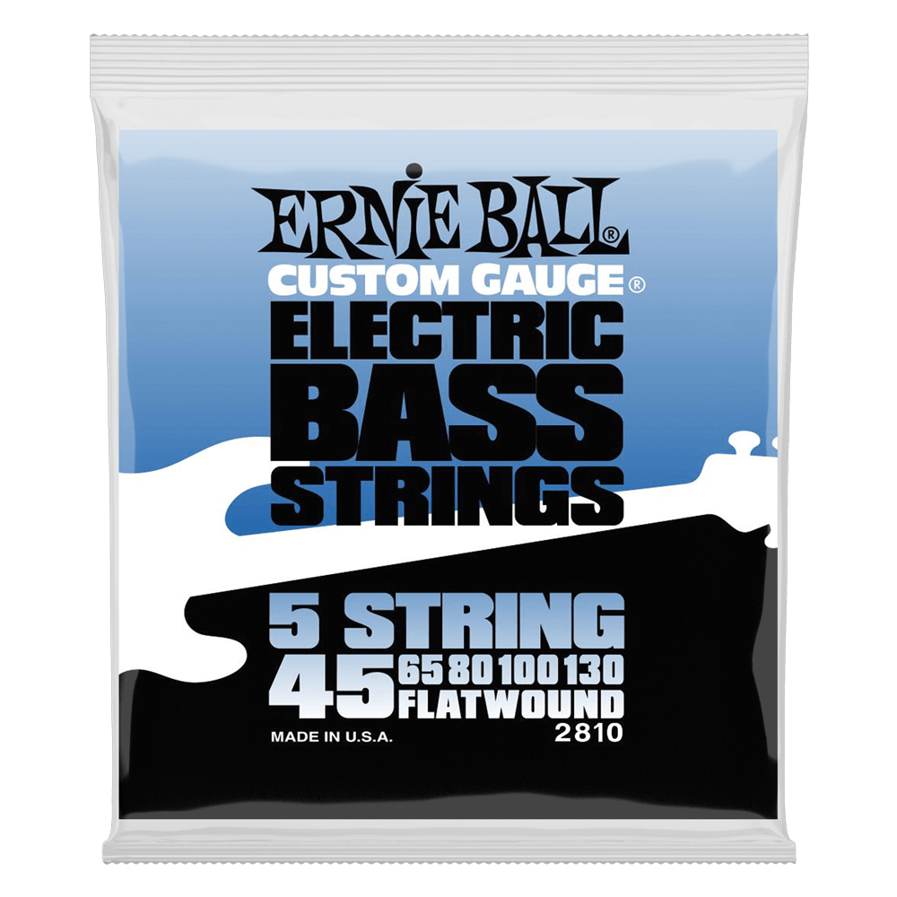 Ernie Ball Custom Gauge Electric Bass 5 String 45-130 Flat Wound