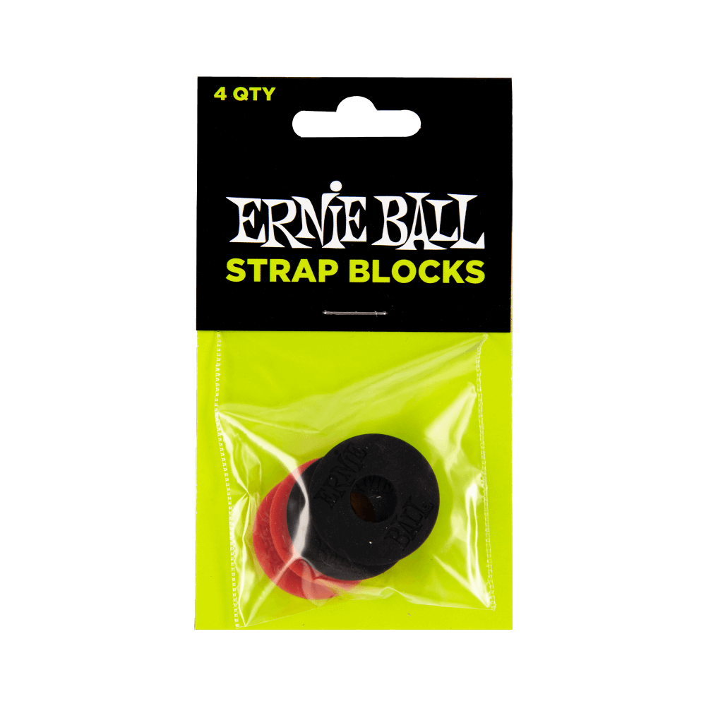 Ernie Ball Strap Blocks Strap Locks - Black & Red