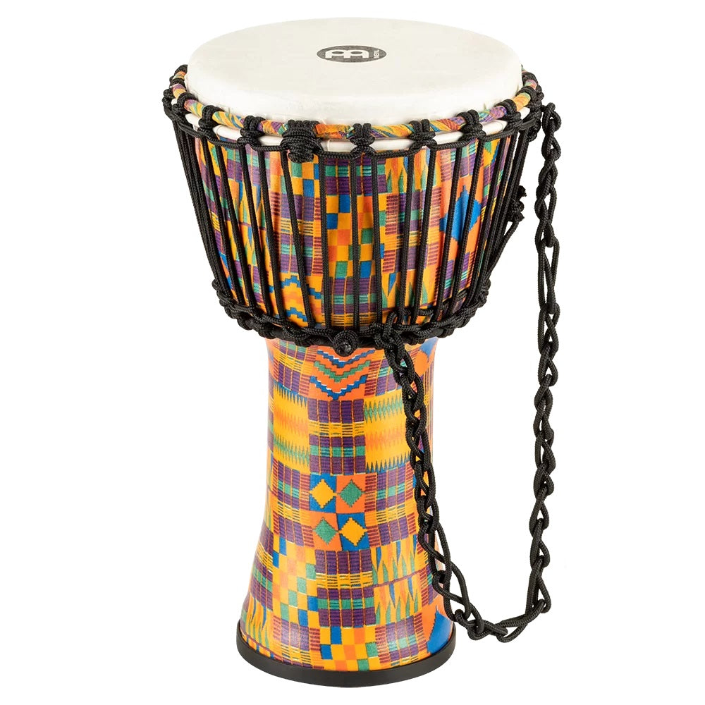 Meinl 8" Roped Tuned Travel Series Djembe- Kenyan Quilt