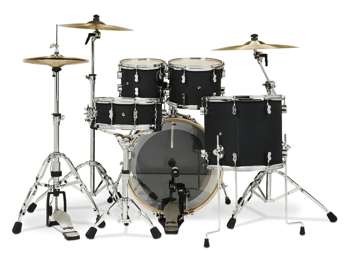 PDP Concept Maple 5 Piece Shell Pack - Satin Black Finishply