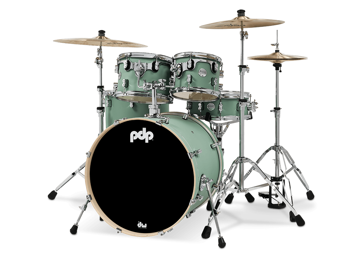 PDP Concept Maple 5 Piece Shell Pack - Satin Seafoam Finishply