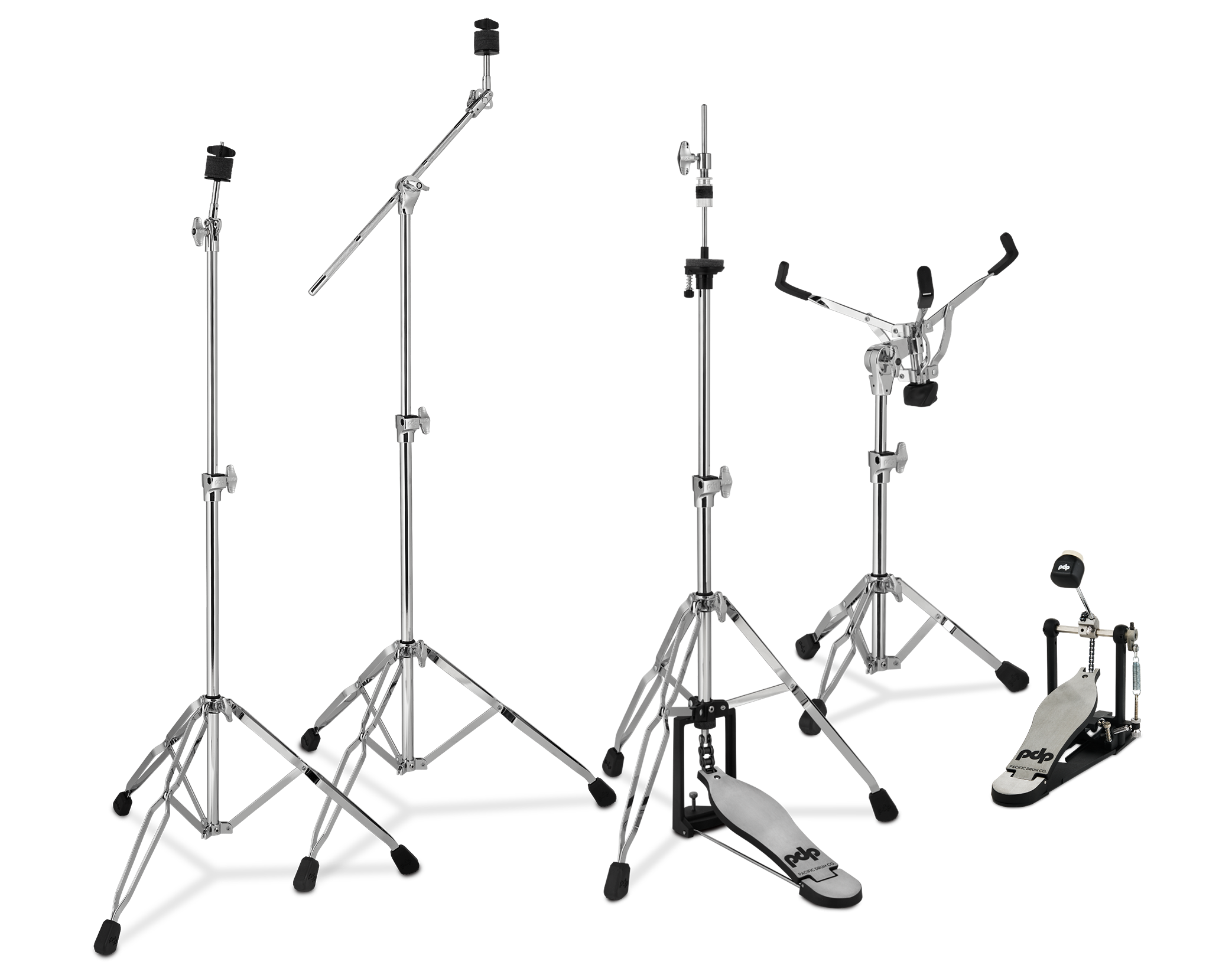 PDP 700 Series Hardware Pack w/ Straight Cymbal Stand, Boom Cymbal Stand, Hi-Hat Stand, Snare Stand & Single-Chain Bass Pedal
