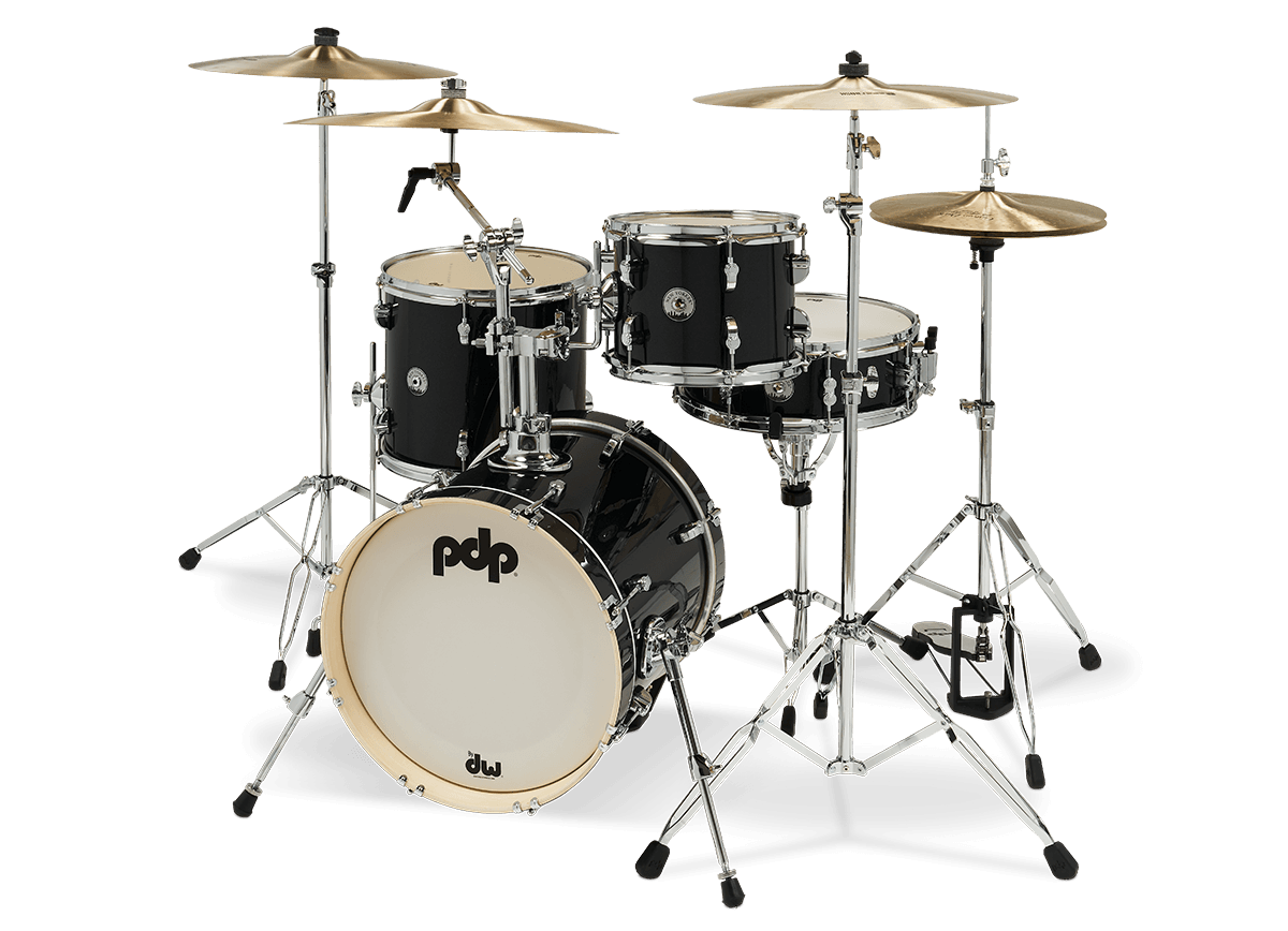 PDP New Yorker 4-Piece Shell Pack w/ 10" Tom, 13" Floor Tom, 16" Bass Drum & 14" Snare - Black Onyx Sparkle
