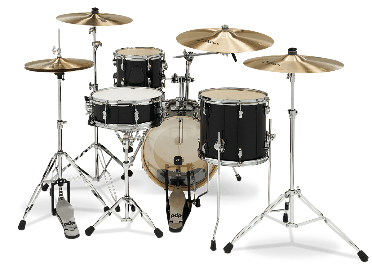 PDP New Yorker 4-Piece Shell Pack w/ 10" Tom, 13" Floor Tom, 16" Bass Drum & 14" Snare - Black Onyx Sparkle