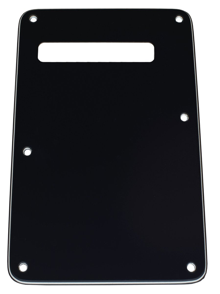 Allparts Slotted Tremolo Spring Cover Backplate - Black