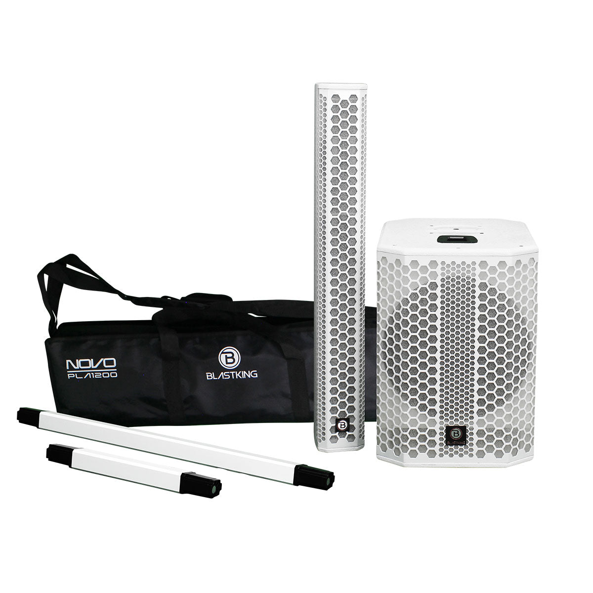 Blastking PLA1200 1200 Watts Active Column Speaker - White