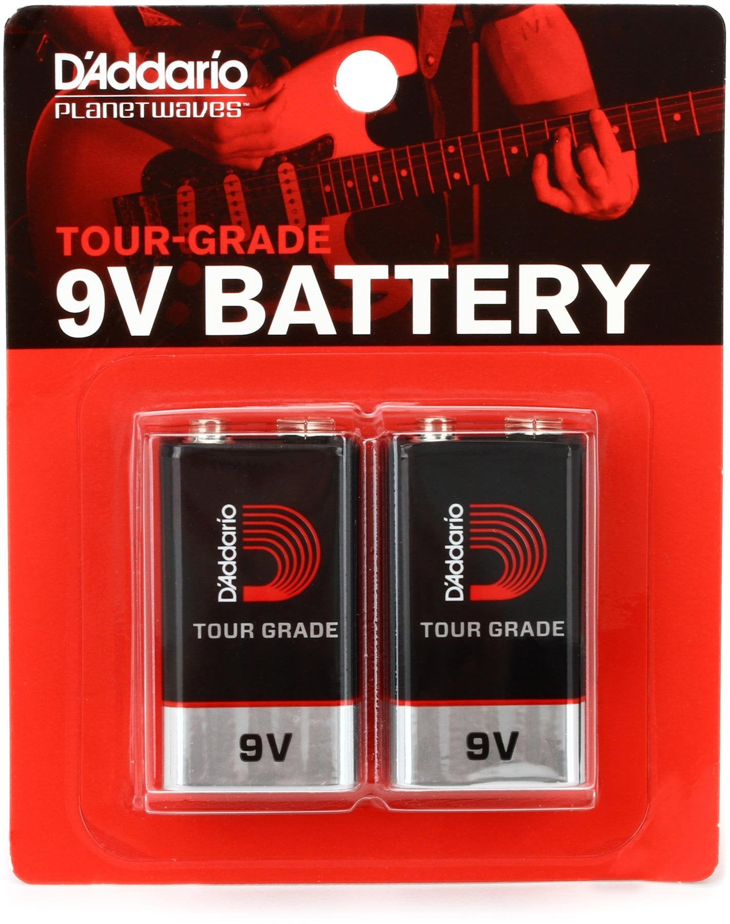 D'Addario 9V Alkaline Battery - 2-pack