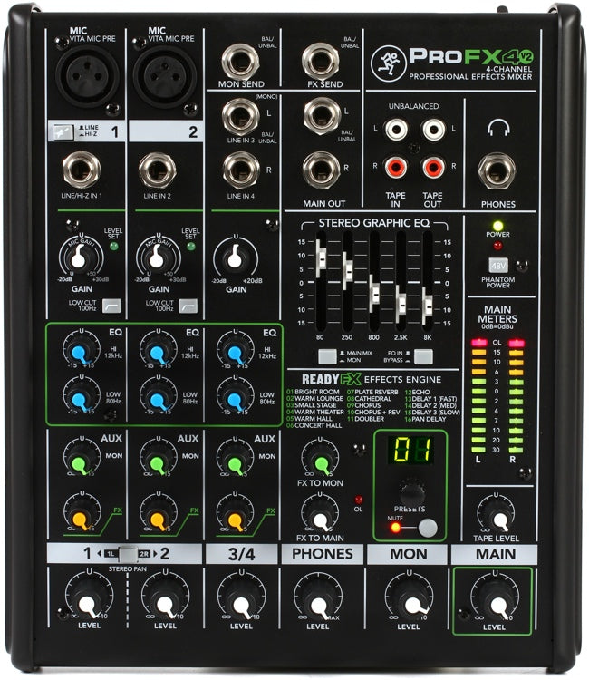 Mackie ProFX4v2 Mixer with Effects
