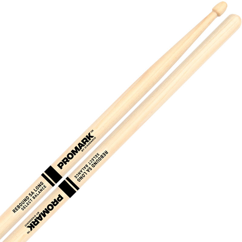 Promark RBH565LAW Rebound 5A Long Hickory Drumsticks